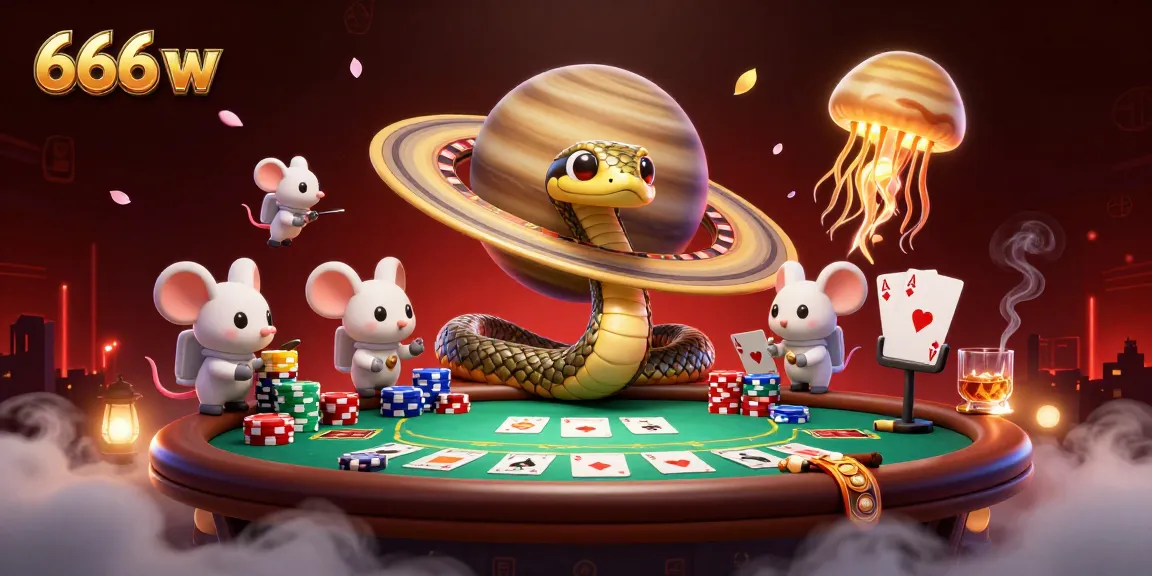 Engage with the thrilling 666 w game scene featuring playful astronaut mice betting on Saturn's roulette rings.
