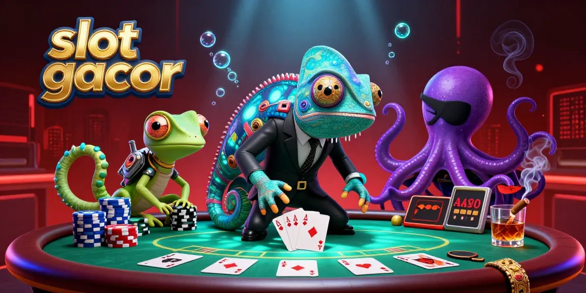 Mesin slot gacor yang menyenangkan dengan karakter kartun agen rahasia, menggabungkan elemen kasino yang menarik.